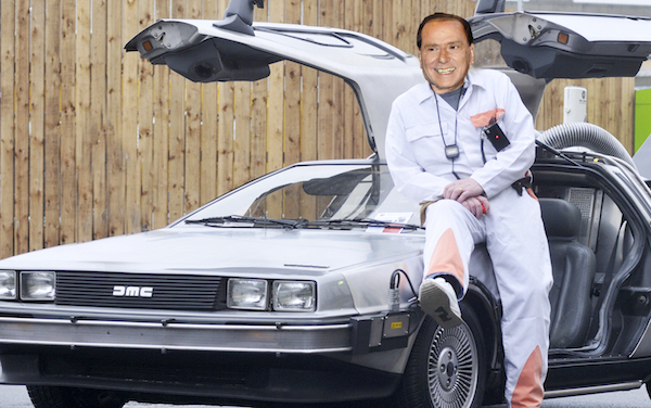 Outside Bolton indoor market  Back to the Future Delorean as part of the breakfast show  and of Comic Relief. Owner is 'Doc', Clive Priest  Picture by Richard Holton Newsquest(Bolton) ltd Copyright 12th March, 2015 Vickie Scullard